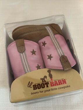 Lil' Boot Barn Pink Star Baby Boots